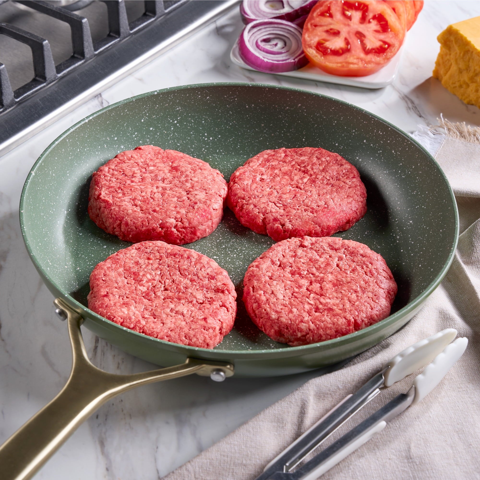 Fresh, All Natural Ground Beef Chuck Patties, 80% Lean, 4 Count, 1.33 lb Tray