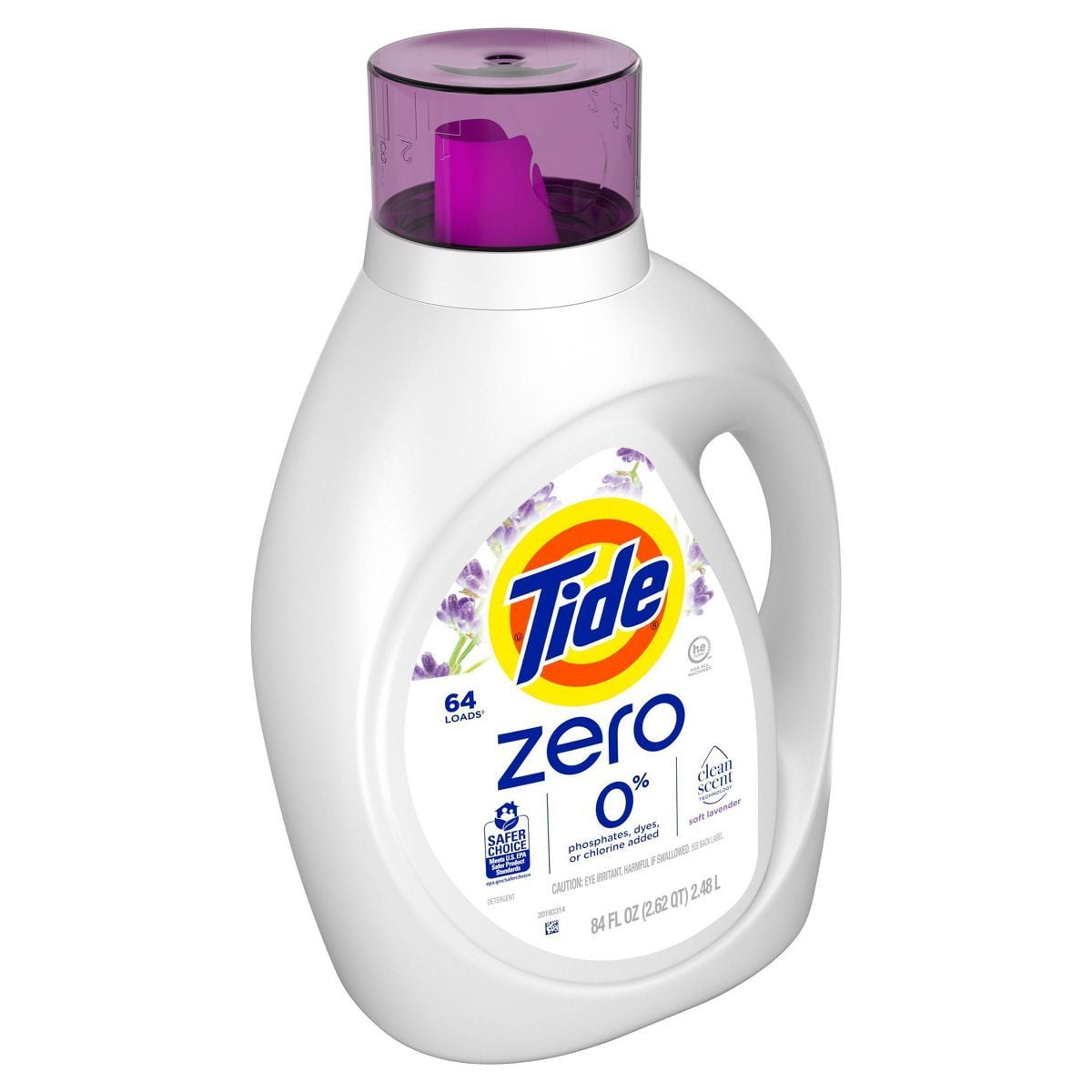 2X - Tide Lavender Scent Zero HE Compatible Soft Liquid Laundry Detergent - 84 fl oz