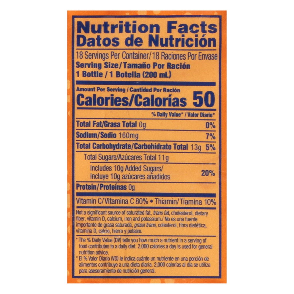 SUNNYD Tangy Original Shelf Stable Orange Juice Drink, 18 Count, 6.75 fl oz Bottles