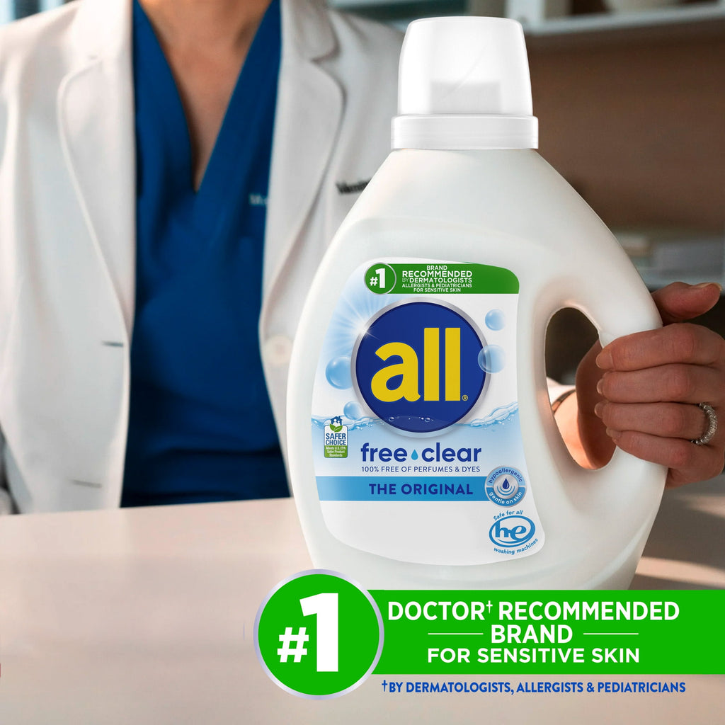 all Free Clear Liquid Laundry Detergent, 30 oz, 24 Loads