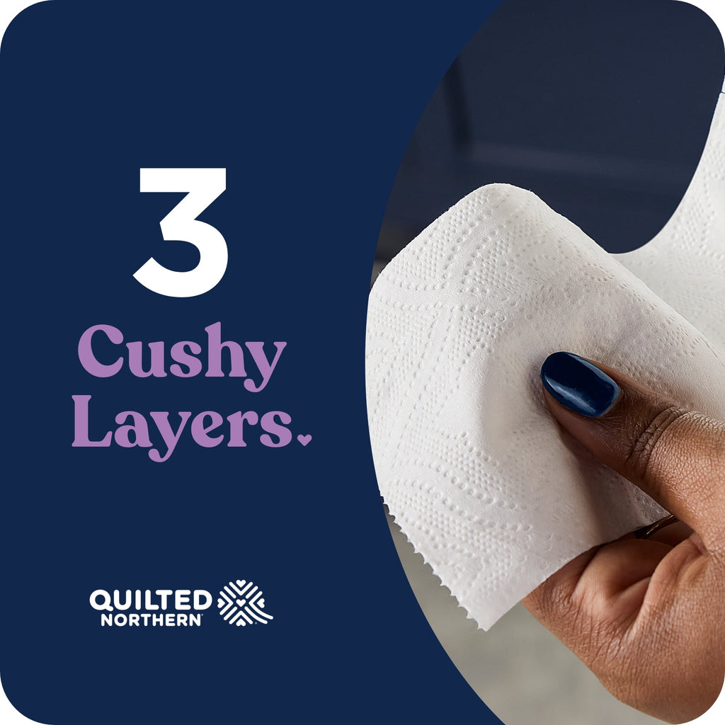 Quilted Northern Ultra Plush 3-Ply Toilet Paper, 12 Mega Rolls, 255 Sheets per Roll