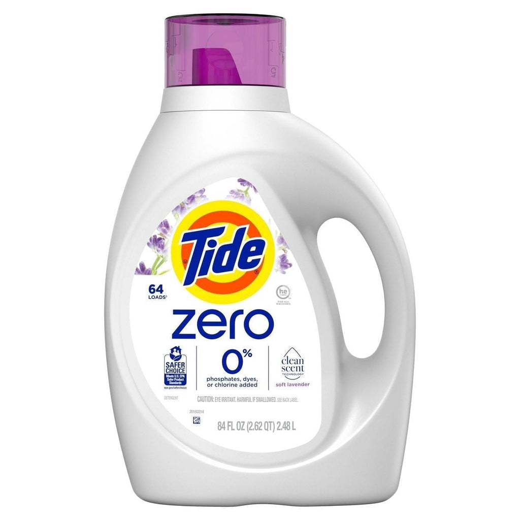 2X - Tide Lavender Scent Zero HE Compatible Soft Liquid Laundry Detergent - 84 fl oz