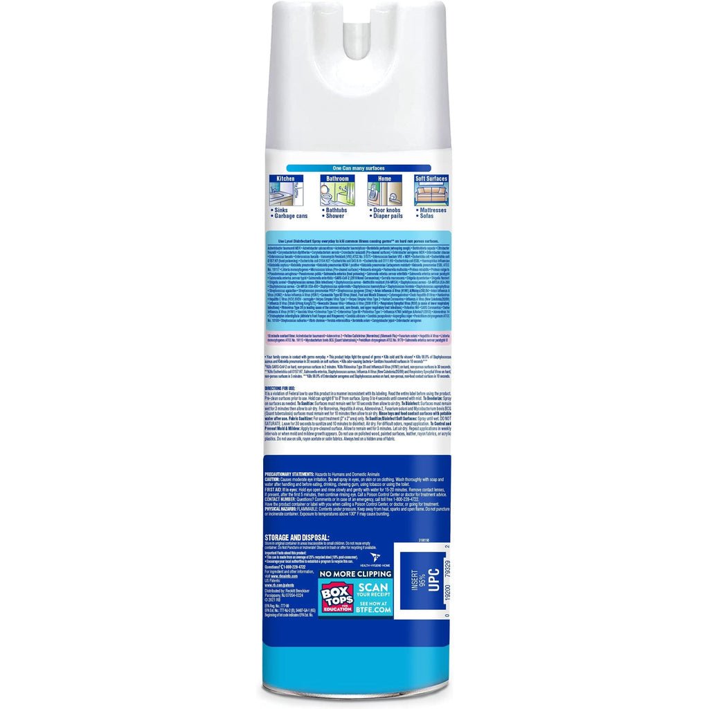 Lysol Disinfectant Spray, Sanitizing and Antibacterial Spray, Deodorizer, Crisp Linen, 19 oz