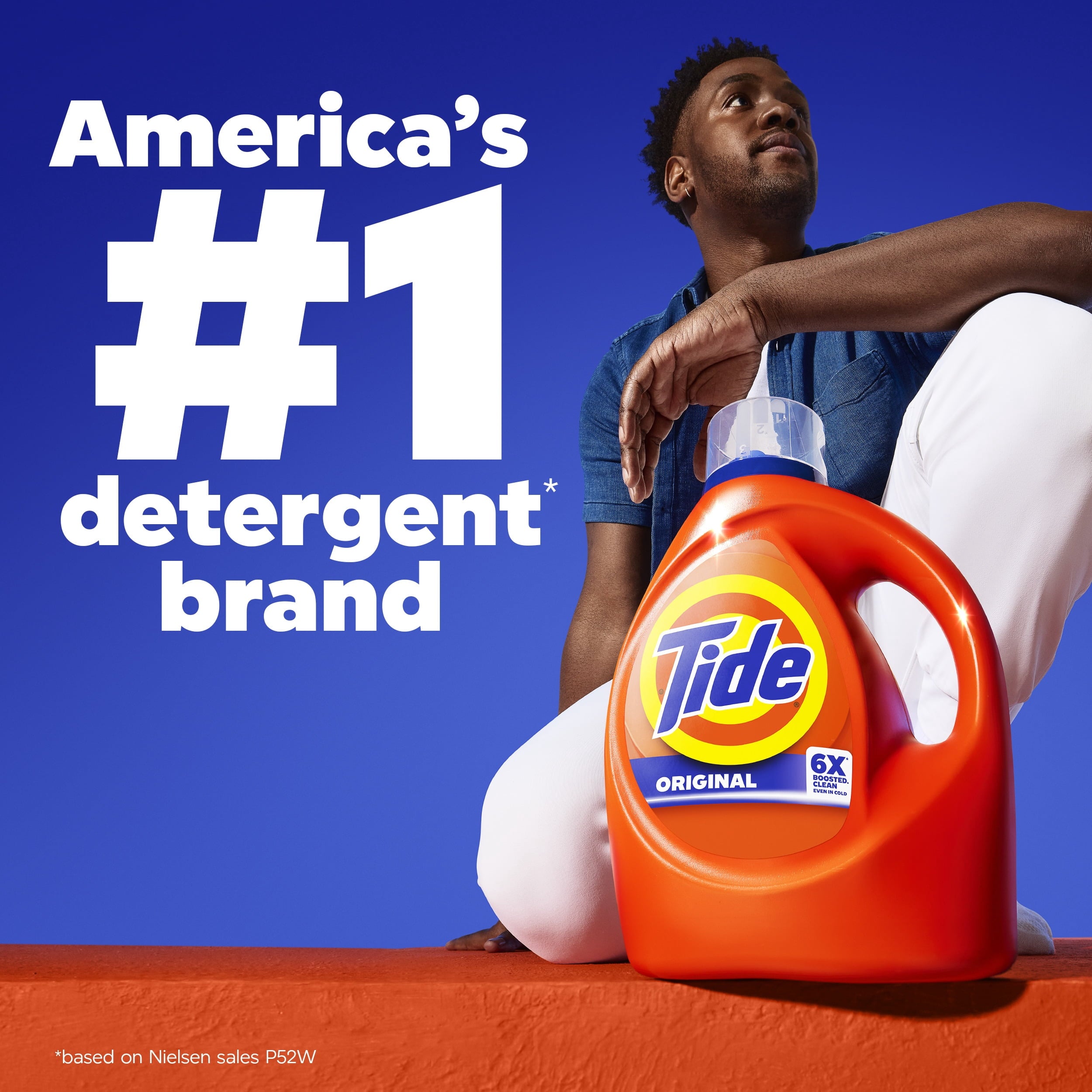 (2 pack) Tide Laundry Detergent Liquid with 6X Boosted Cleaning Power, Original Scent, 125 fl oz, 100 Loads