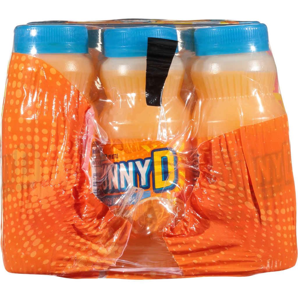 SUNNYD Tangy Original Shelf Stable Orange Juice Drink, 18 Count, 6.75 fl oz Bottles