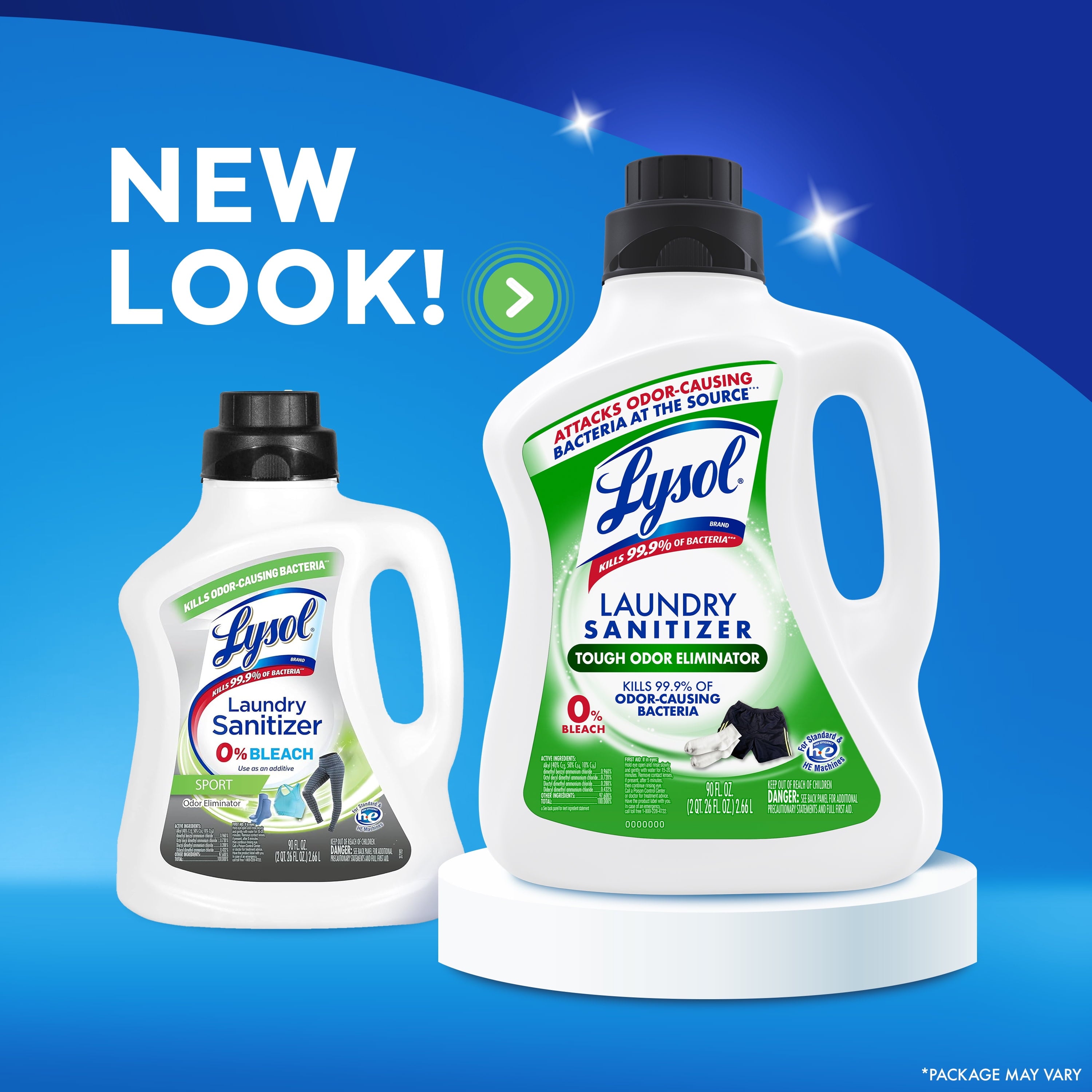 Lysol Tough Odor Eliminator Laundry Sanitizer Additive, 0% Bleach, Eliminates Odor Causing Bacteria, 41 fl oz