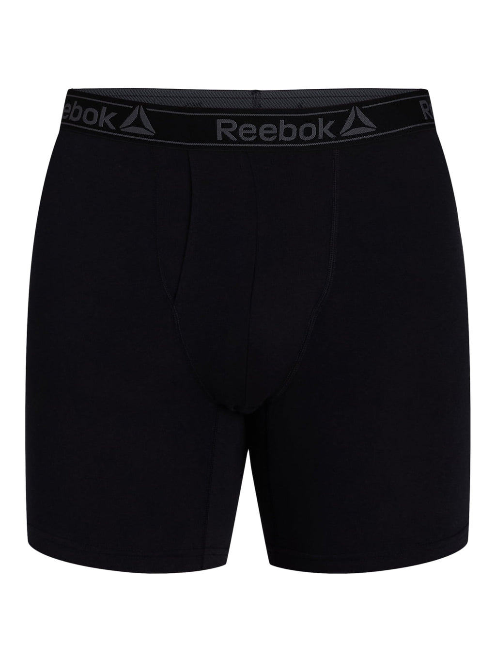 Reebok Men's Underwear Performance Cotton Stretch Regular Leg Boxer Briefs, 6-Pack