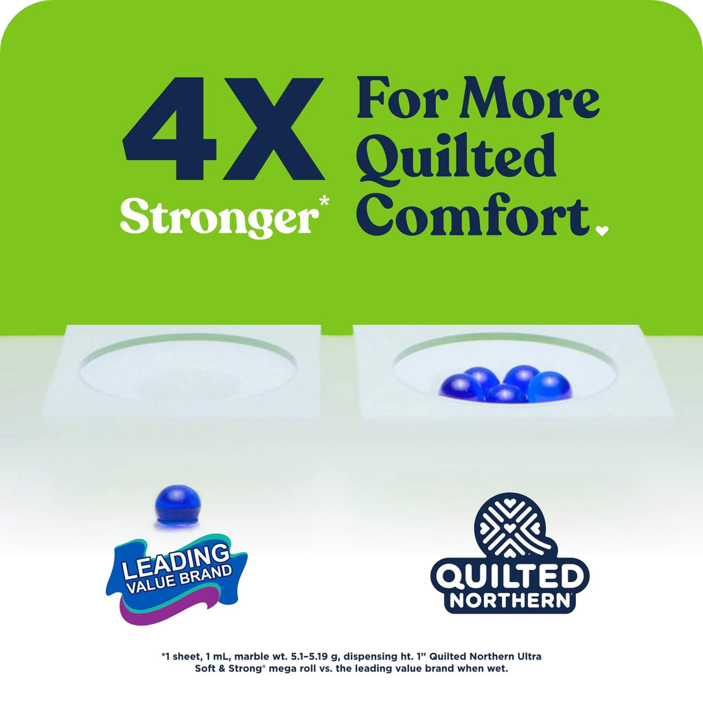 Quilted Northern Ultra Soft & Strong 2-Ply Toilet Paper, 12 Mega Rolls, 255 Sheets Per Roll