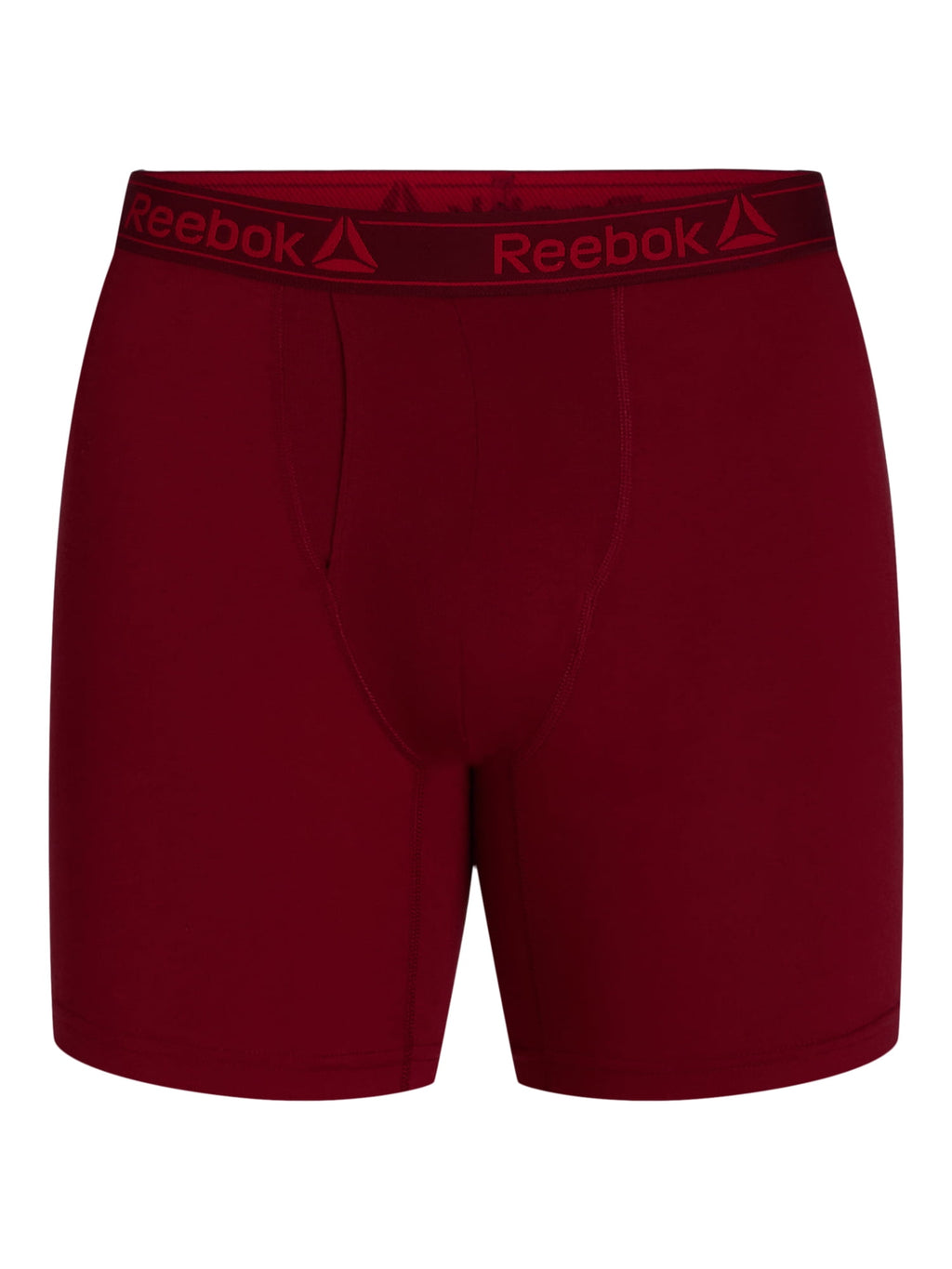 Reebok Men's Underwear Performance Cotton Stretch Regular Leg Boxer Briefs, 6-Pack