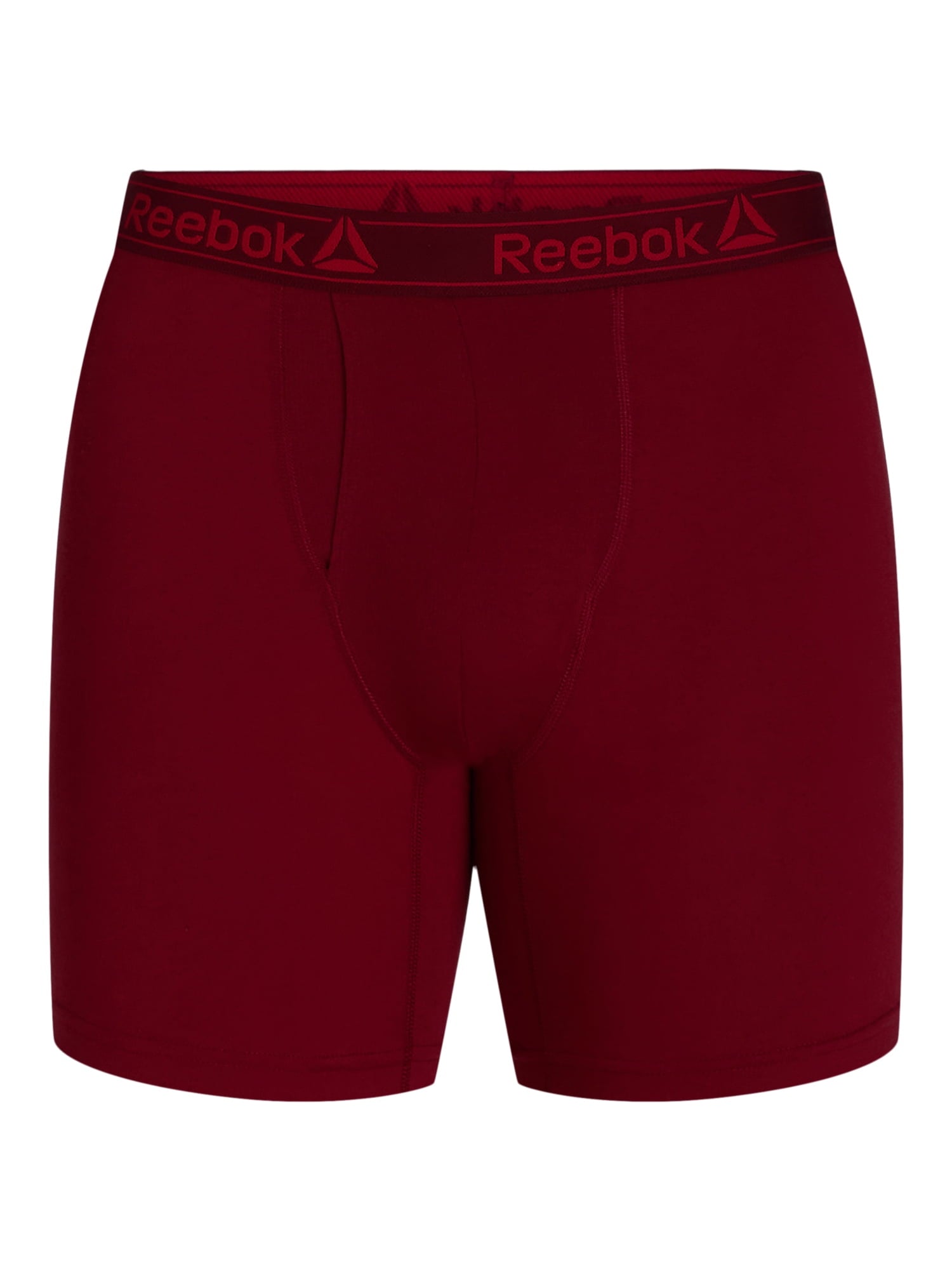 Reebok Men's Underwear Performance Cotton Stretch Regular Leg Boxer Briefs, 6-Pack