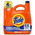 (2 pack) Tide Laundry Detergent Liquid with 6X Boosted Cleaning Power, Original Scent, 125 fl oz, 100 Loads