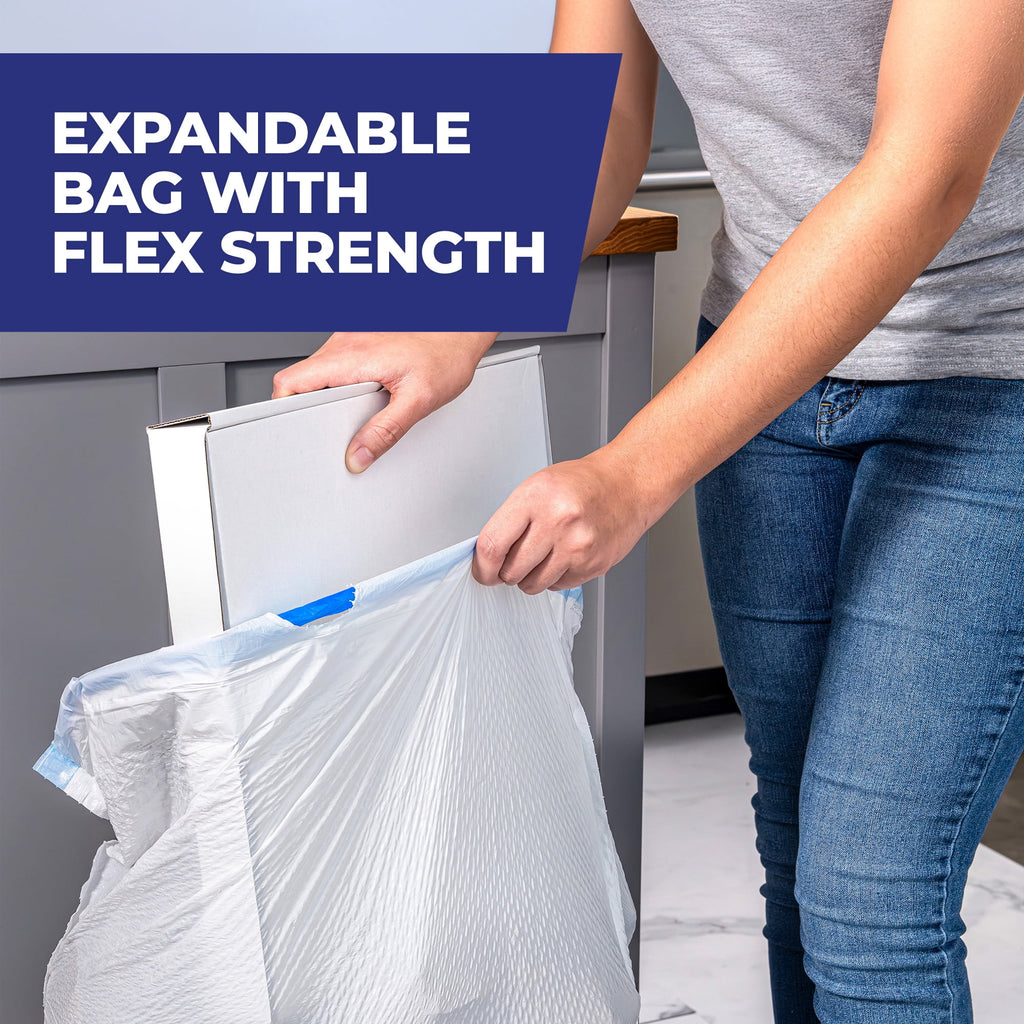 Hefty Ultra Strong 13 Gallon Trash Bags, Tall Kitchen Trash Bags, White, Fabuloso Lavender Scent, 120 Bags