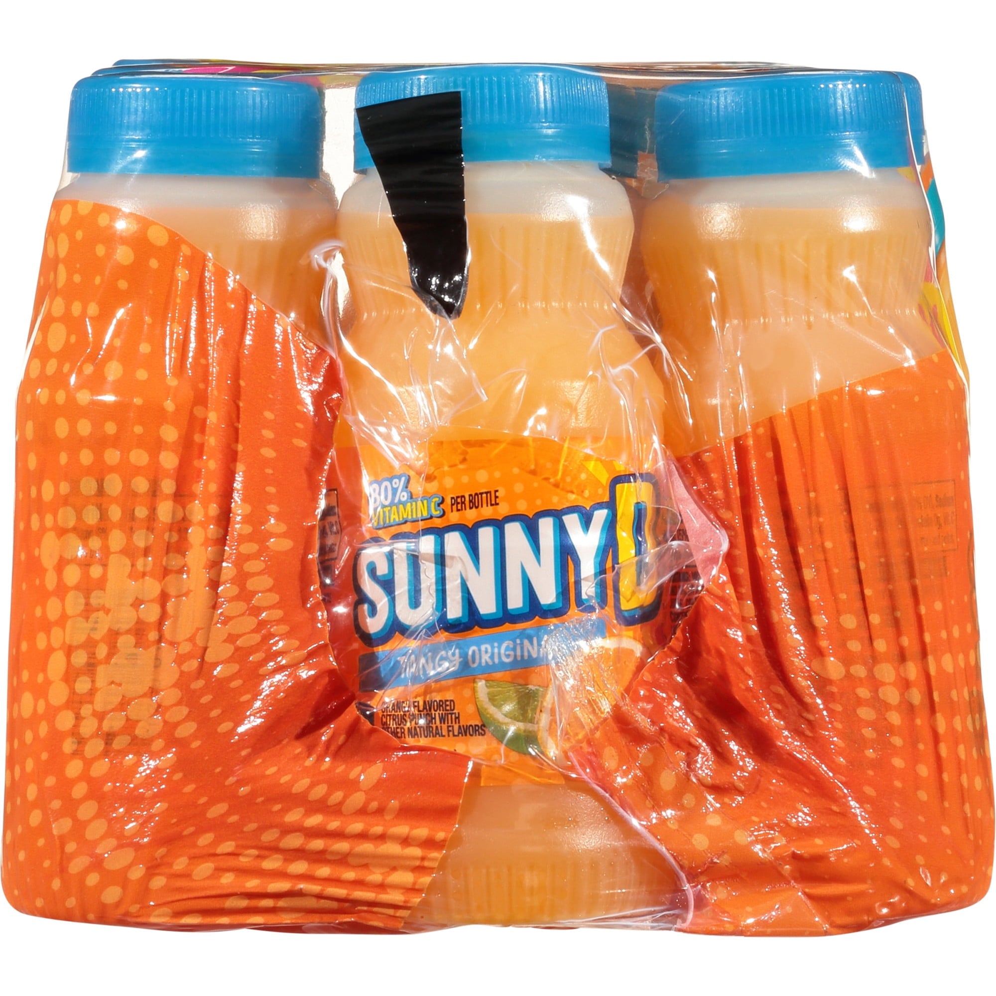 SUNNYD Tangy Original Shelf Stable Orange Juice Drink, 18 Count, 6.75 fl oz Bottles